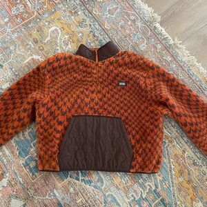 Rip Curl Orange and Brown Patterned Pullover